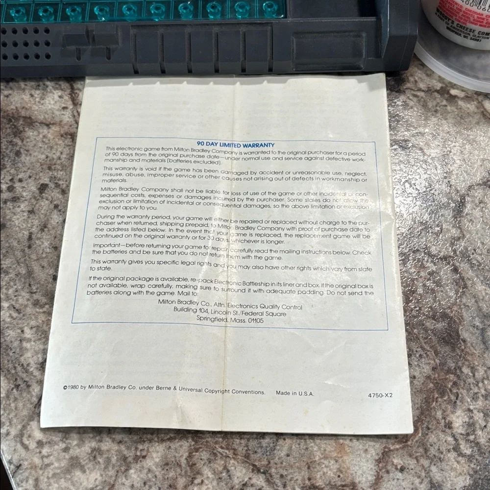 Milton Bradley Electronic Battleship Set 4750 Tested Working In Box